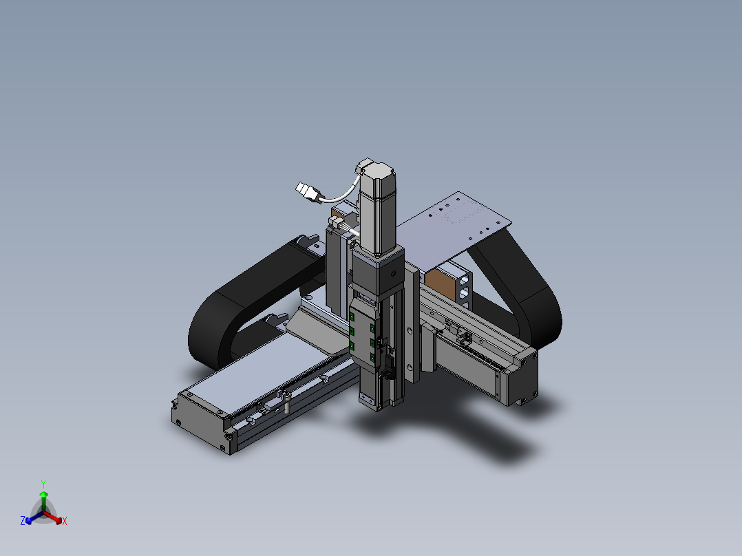 内嵌直交机械手XYG系列XYG432-A1正等轴测图