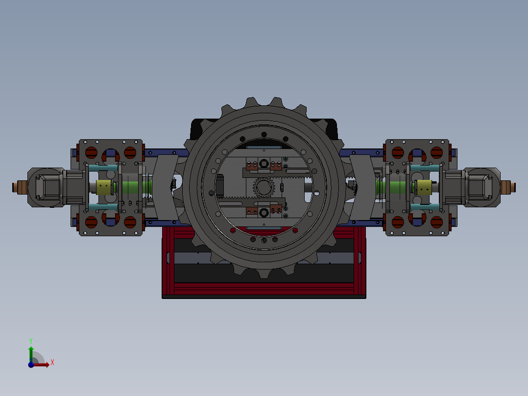 齿轮马达机器人夹具前视图
