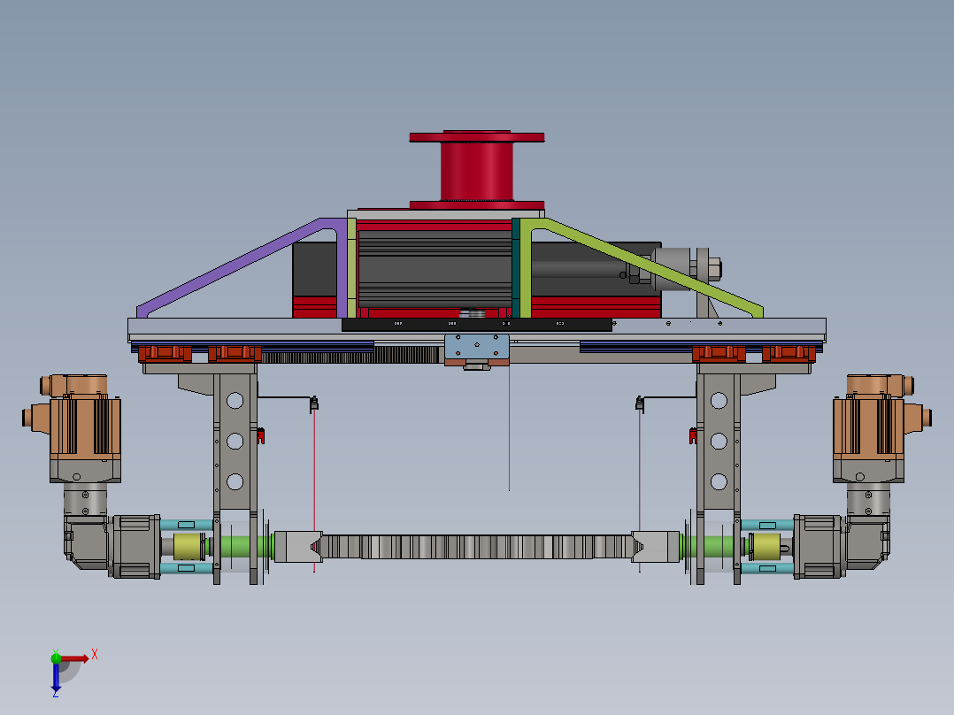 齿轮马达机器人夹具俯视图