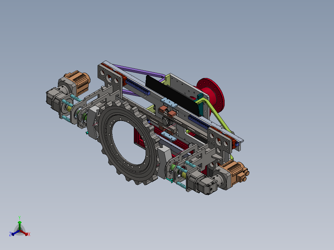 齿轮马达机器人夹具正等轴测图
