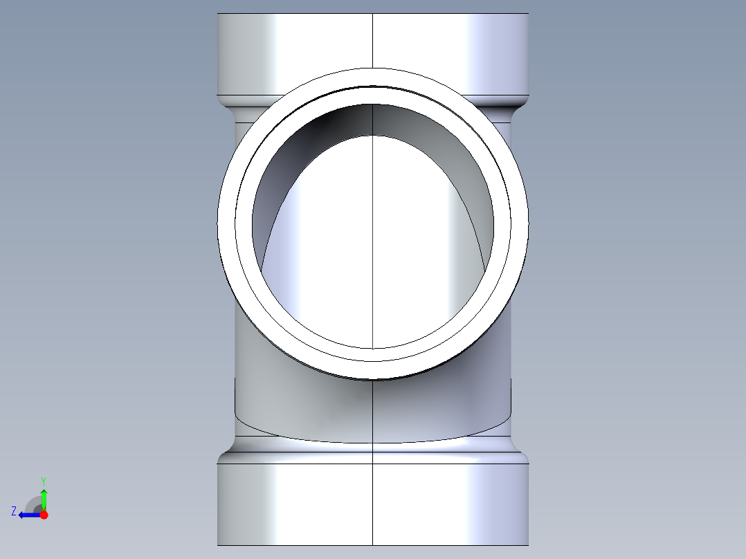 船舶管路系统S13_SeaDrainPLUS_SanitaryTee-SxSxS_37E161503_3in Sea Drain Plus - Sanitary Tee - SxS右视图