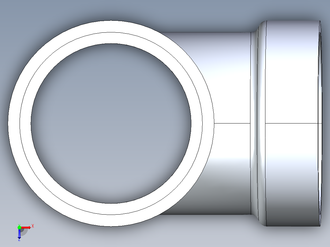 船舶管路系统S13_SeaDrainPLUS_SanitaryTee-SxSxS_37E161503_3in Sea Drain Plus - Sanitary Tee - SxS俯视图