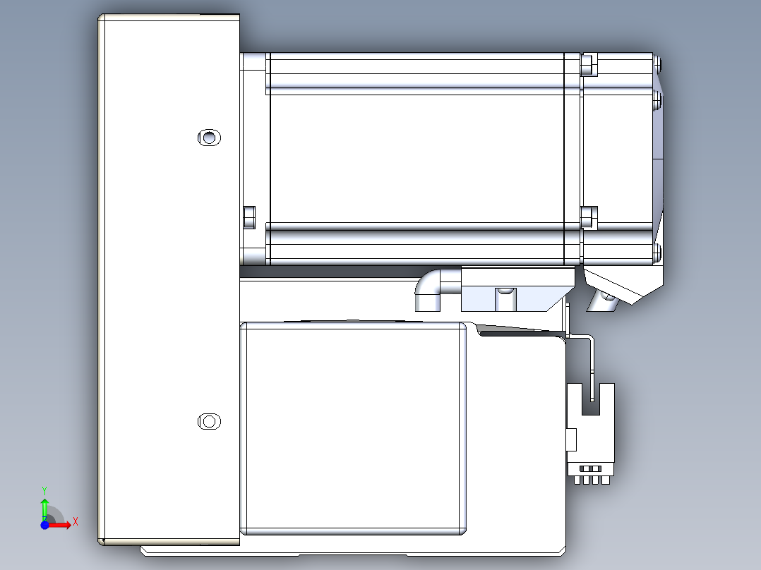 同步带全封闭直线模组TPA-HCB-120D-90-L200-LU-C-P40-N3前视图