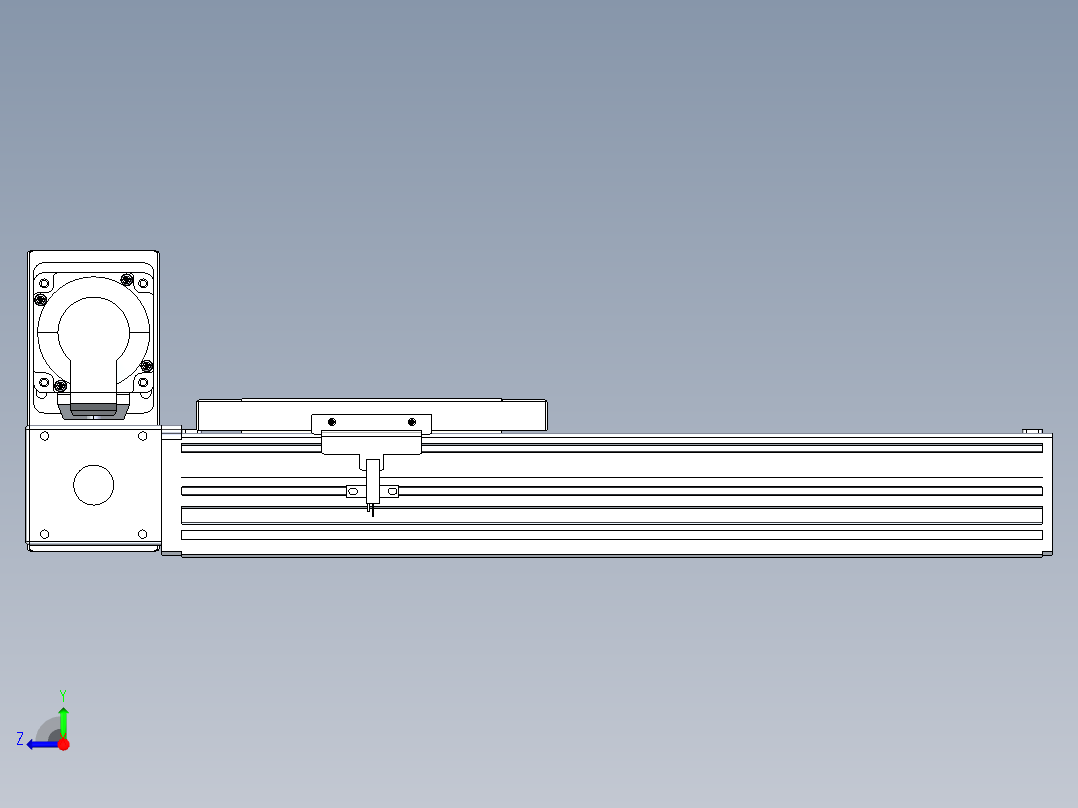 同步带全封闭直线模组TPA-HCB-120D-90-L200-LU-C-P40-N3右视图