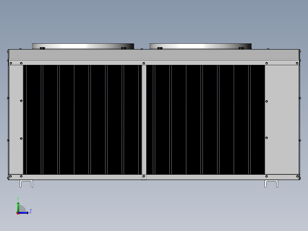 V型冷水机冷凝器左视图