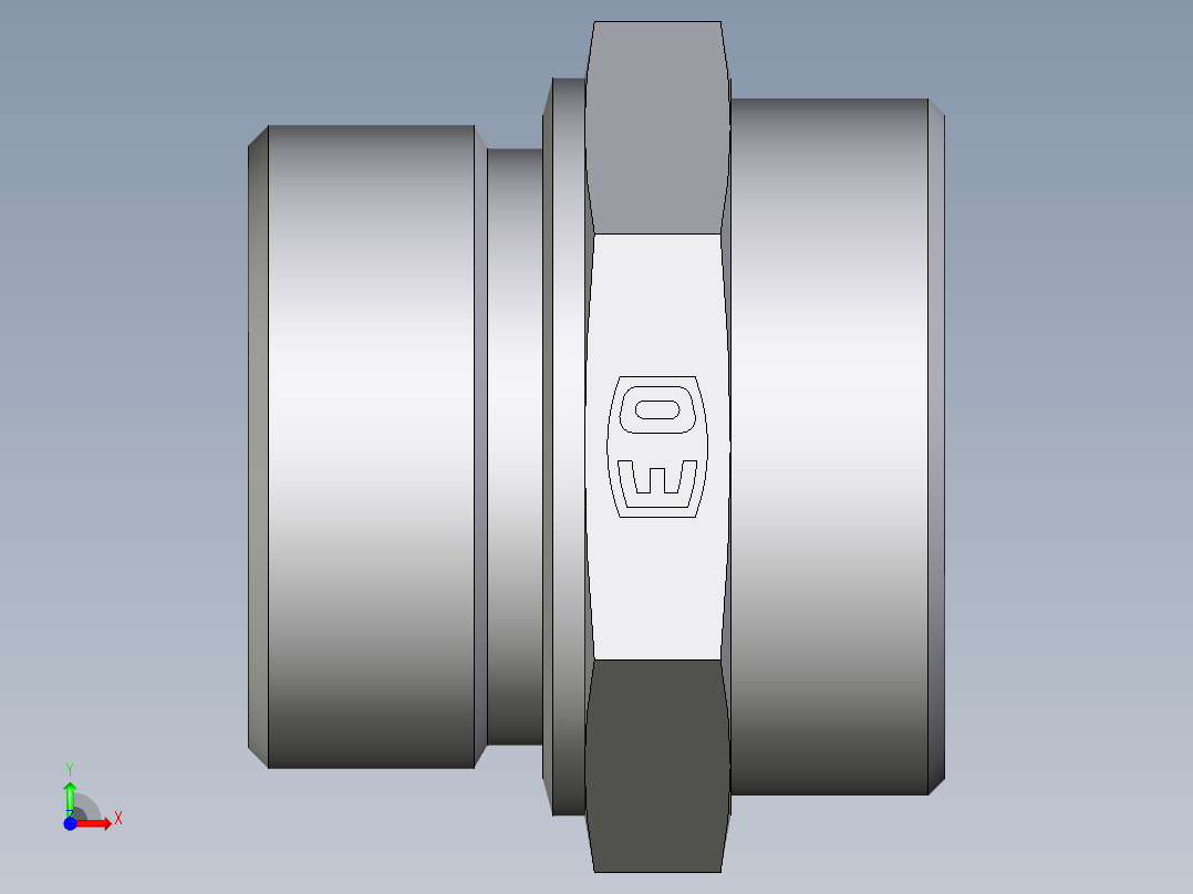 卡套式工业通用硬管接头EO_Male_Stud_connector_GE42LMCFX前视图