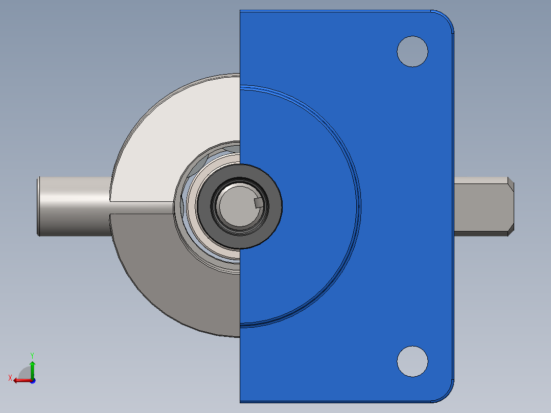 轴向柱塞泵后视图