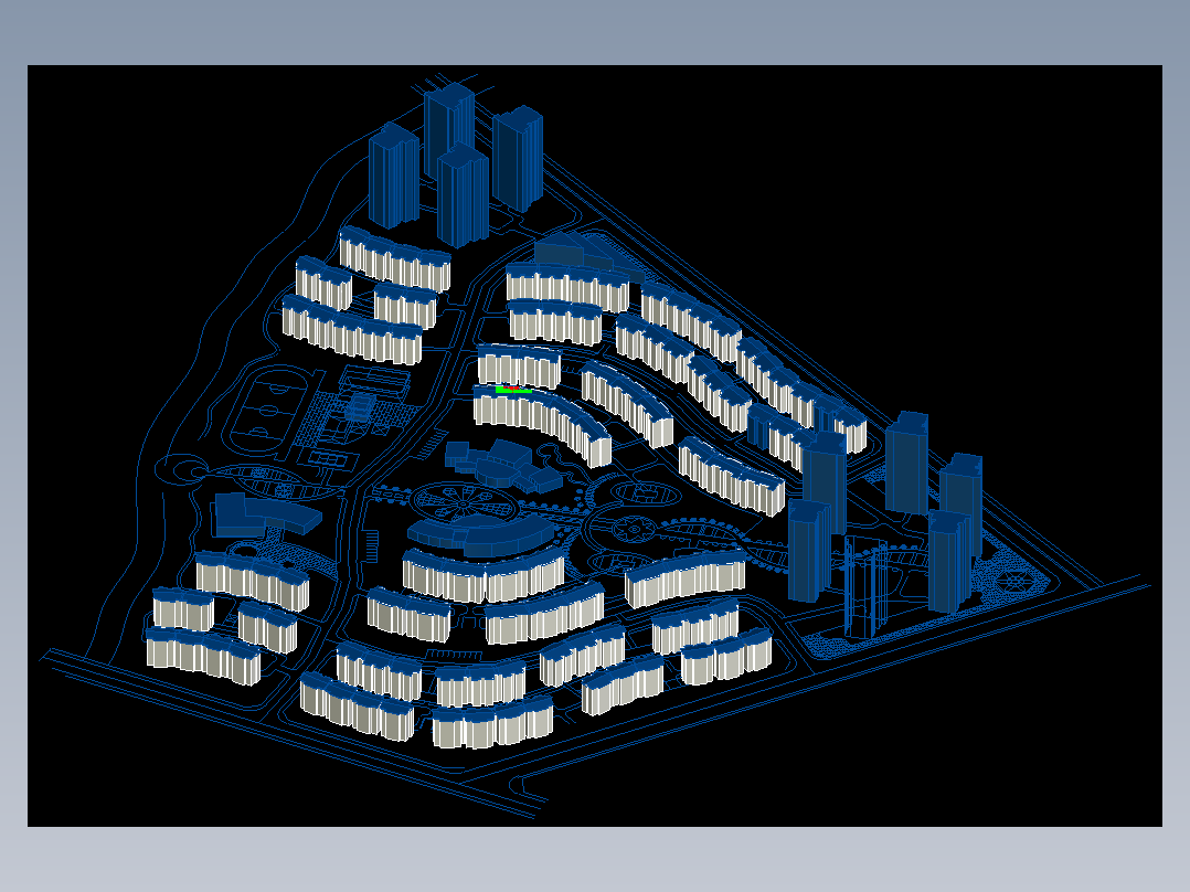 某小区<span style='color: red'>3D</span>规划图
