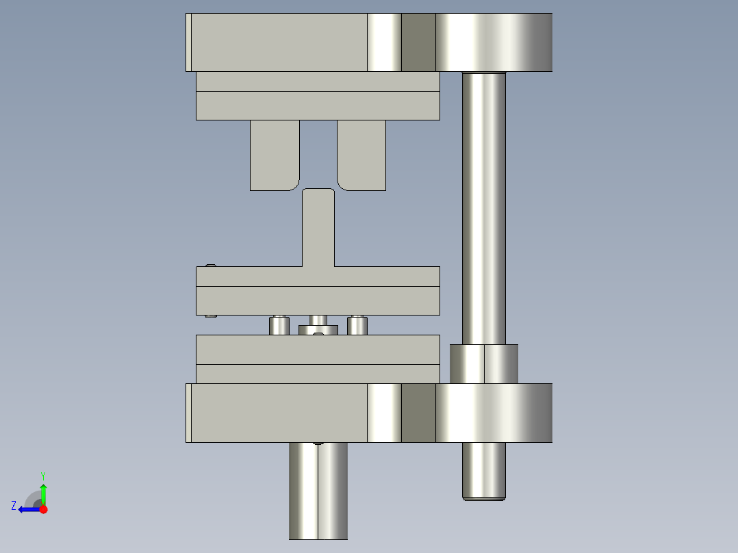 加固支架弯曲冲孔复合模右视图