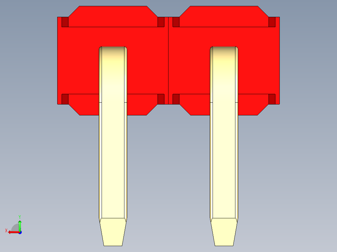 彩色公排针 100mil 2.54mm 系列-DS1022_red_1x02p_100mil_TypeD_rev1.0后视图