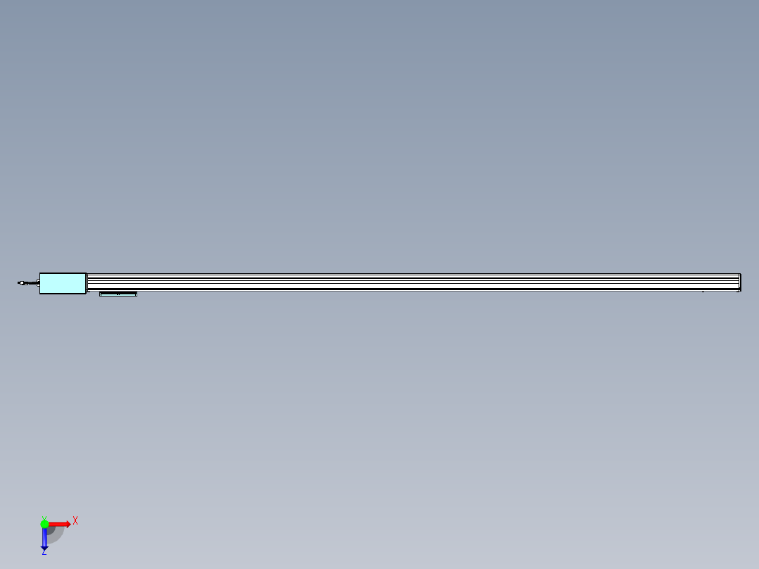 威洛博VBC同步带传动一无尘环境VBC14-L45-S2500-BR-ZP75-C3俯视图
