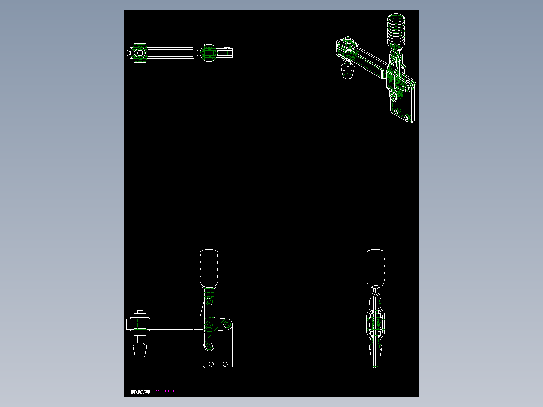 垂直式夾鉗SSP(J)-2D多系列多零件图纸模型