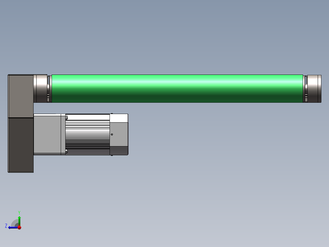 铝型材带式输送机右视图