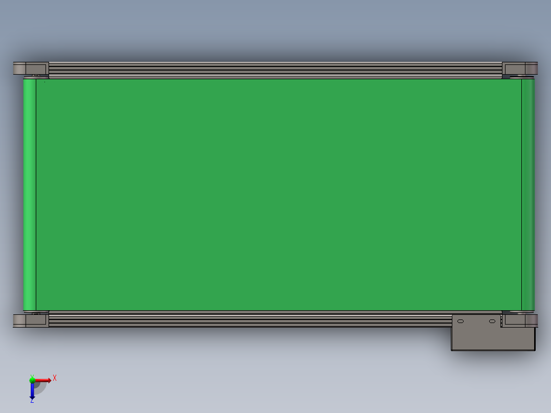 铝型材带式输送机俯视图