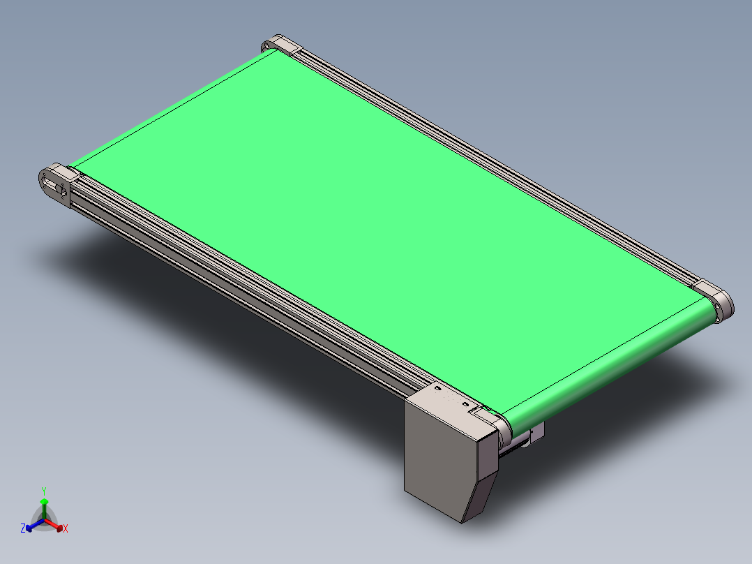 铝型材带式输送机正等轴测图