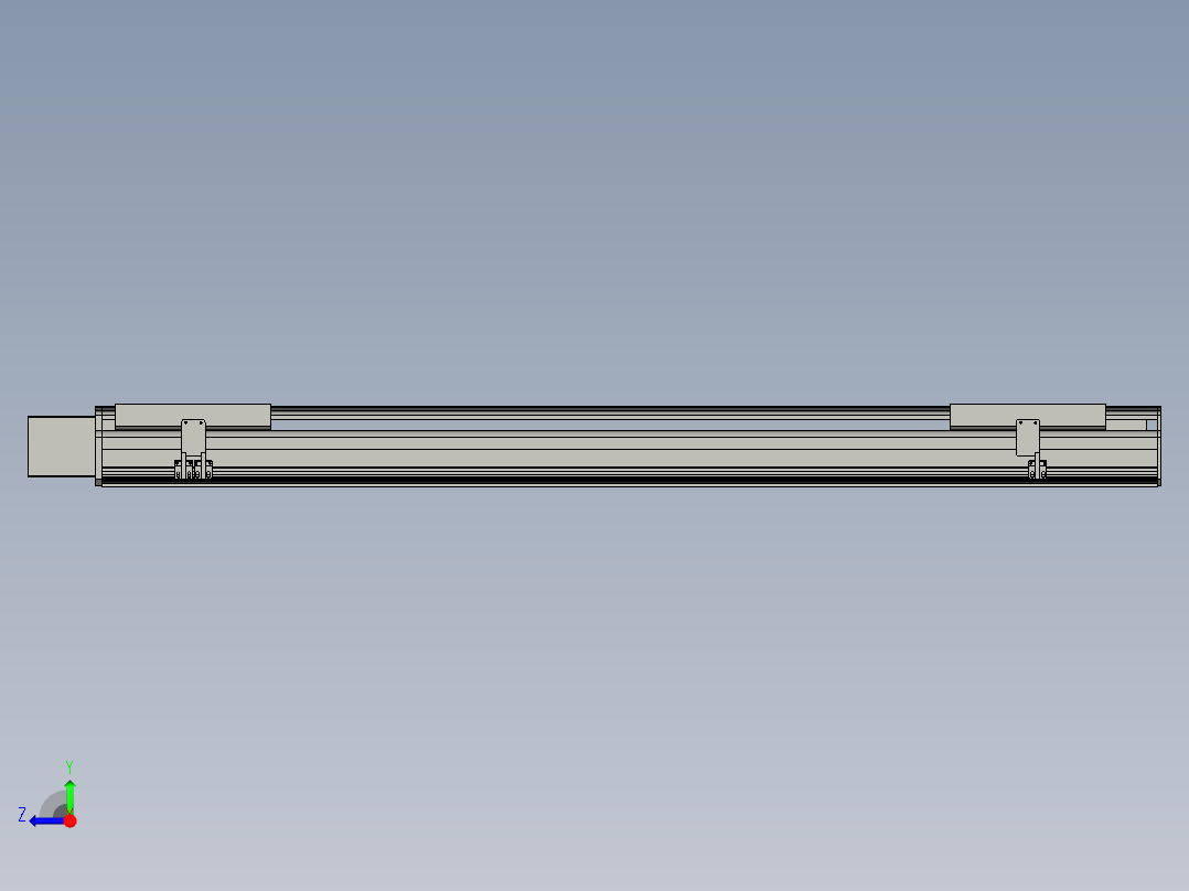 直线模组LHB21-L40-S1200-R(B)设计图纸右视图