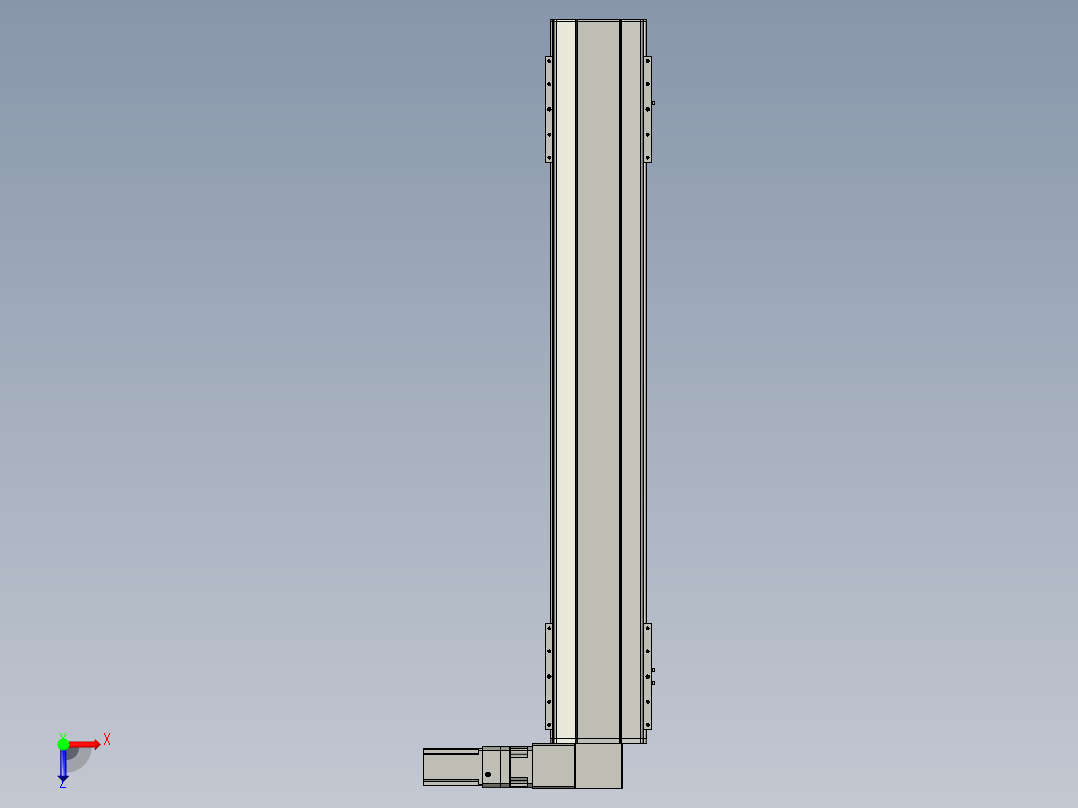 直线模组LHB21-L40-S1200-R(B)设计图纸俯视图
