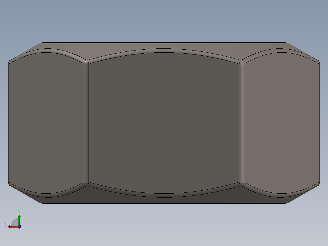紧固件-Raw Steel Nut 0.6250后视图