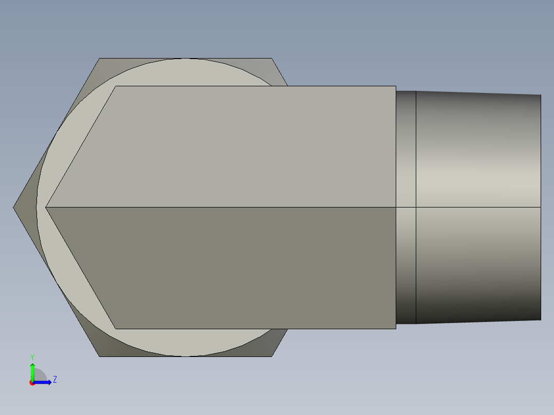 卡套式工业通用硬管接头20_cbu-s左视图