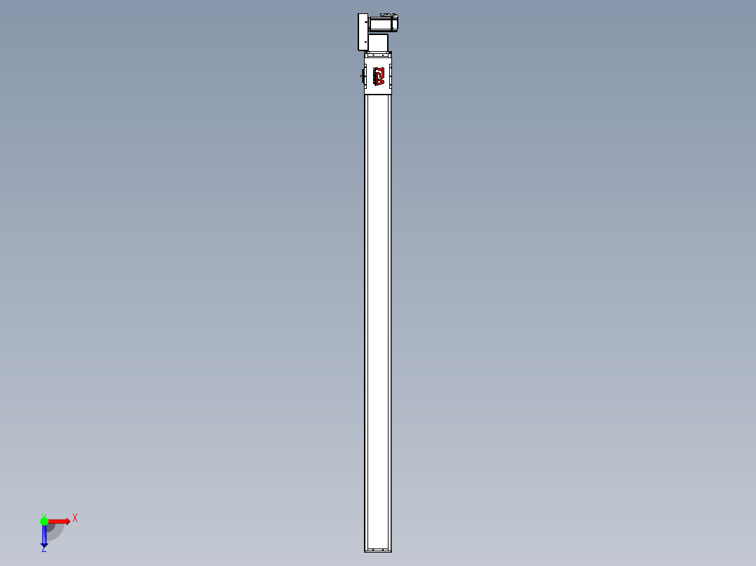 同步带全封闭直线模组TPA-HCB-110D-90-L1800-MR-Y-P40-N3俯视图