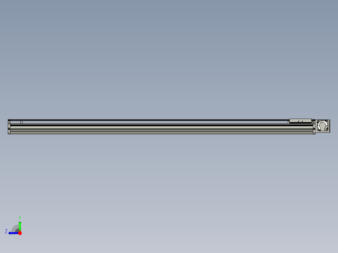 东锦同步带传动-直线滑台模组DH120B-L125-S1450-BL-P400W-C3右视图