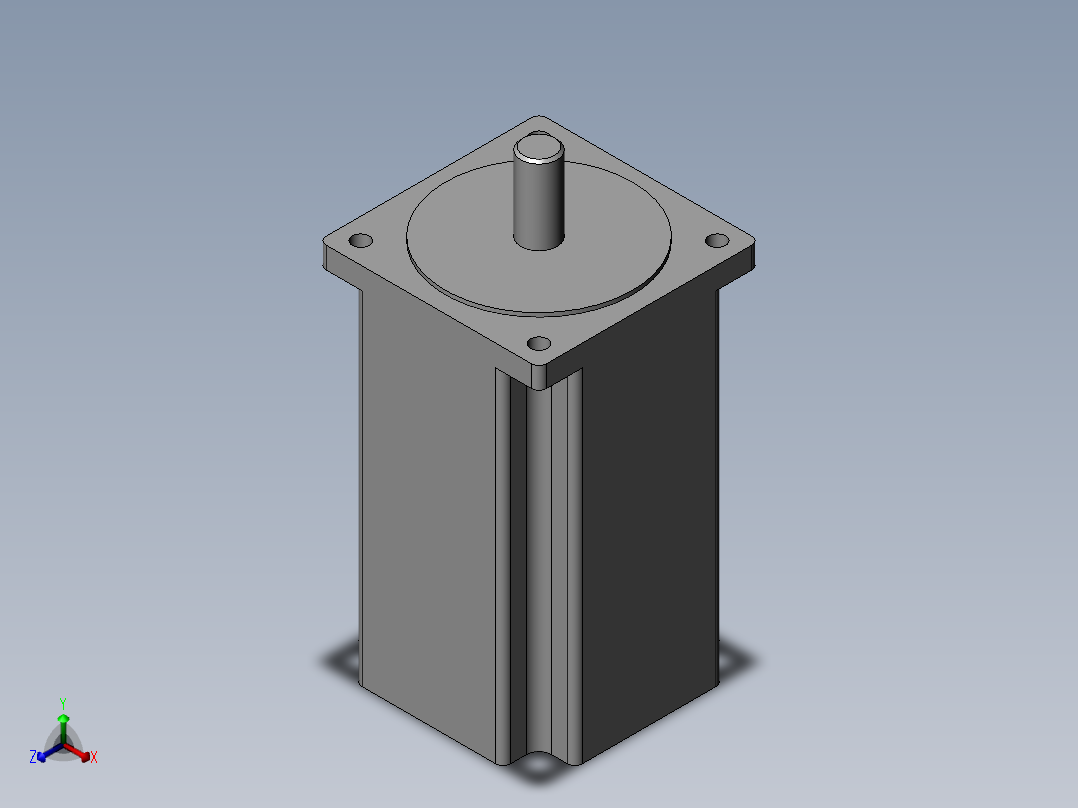 86步进电机-142L正等轴测图