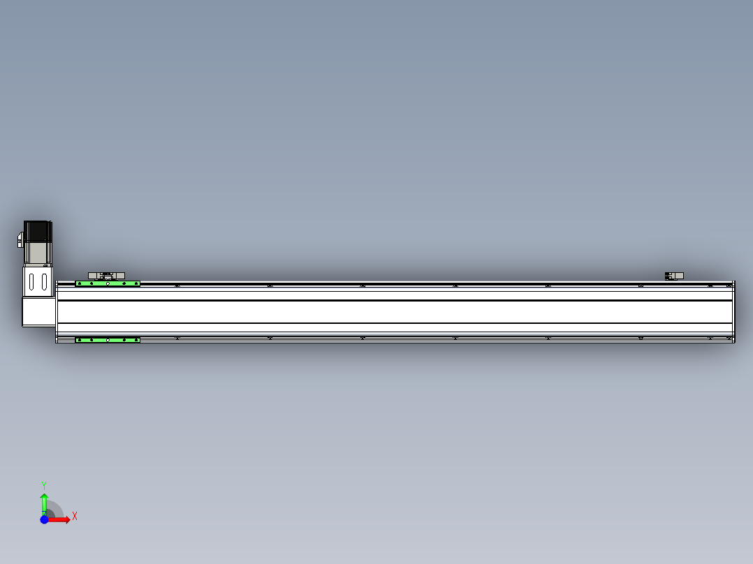 同步带滑台-半封闭B13-L90-S1200-R-P40-D3前视图