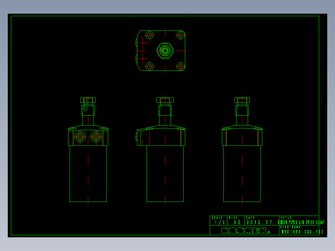 KOSMEKWHE1000-2GL-Y30多系列多零件图纸模型多系列多零件图纸模型