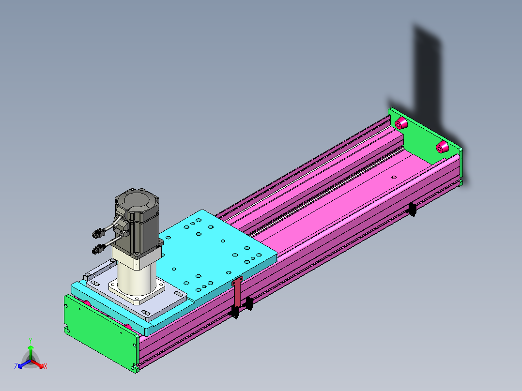 东锦齿条传动DH210G-L167-S500-BU-减速机+P750W.STEP