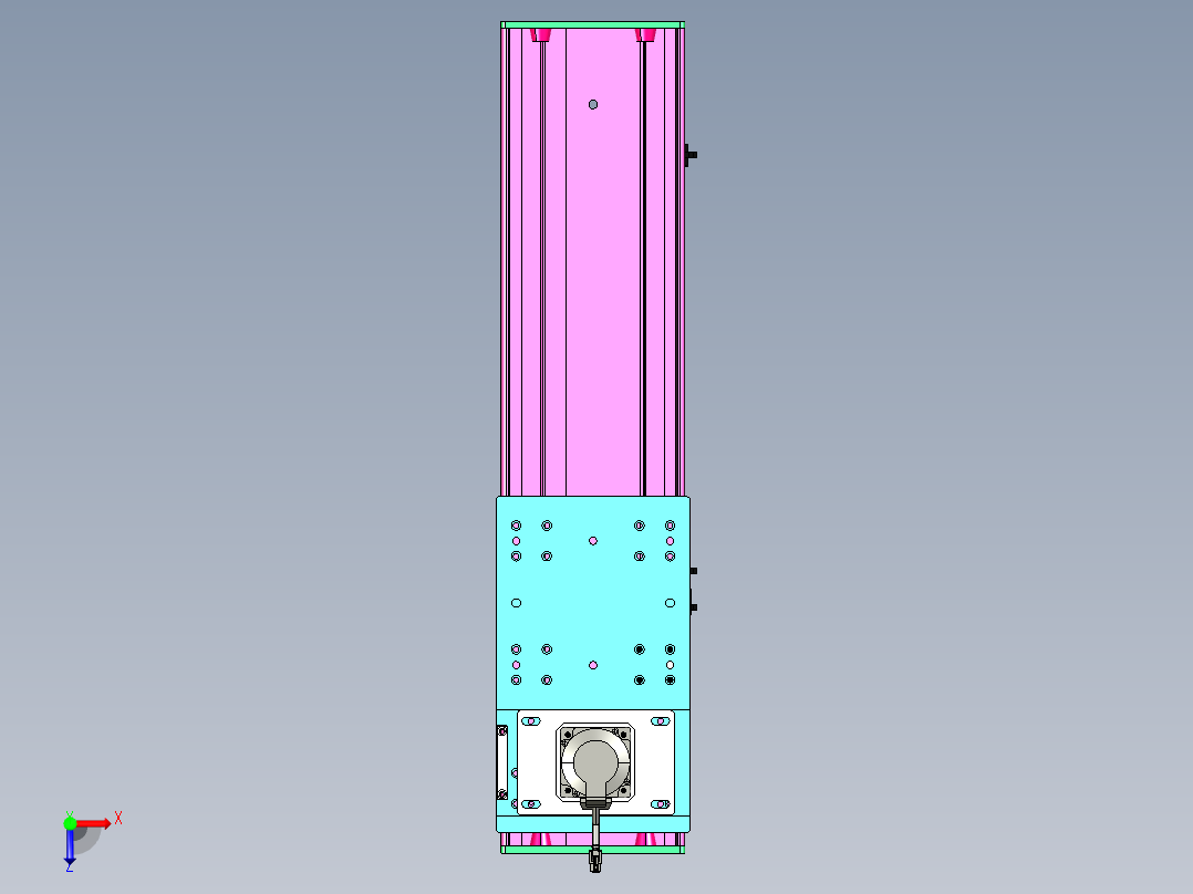 东锦齿条传动DH210G-L167-S500-BU-减速机+P750W.STEP俯视图