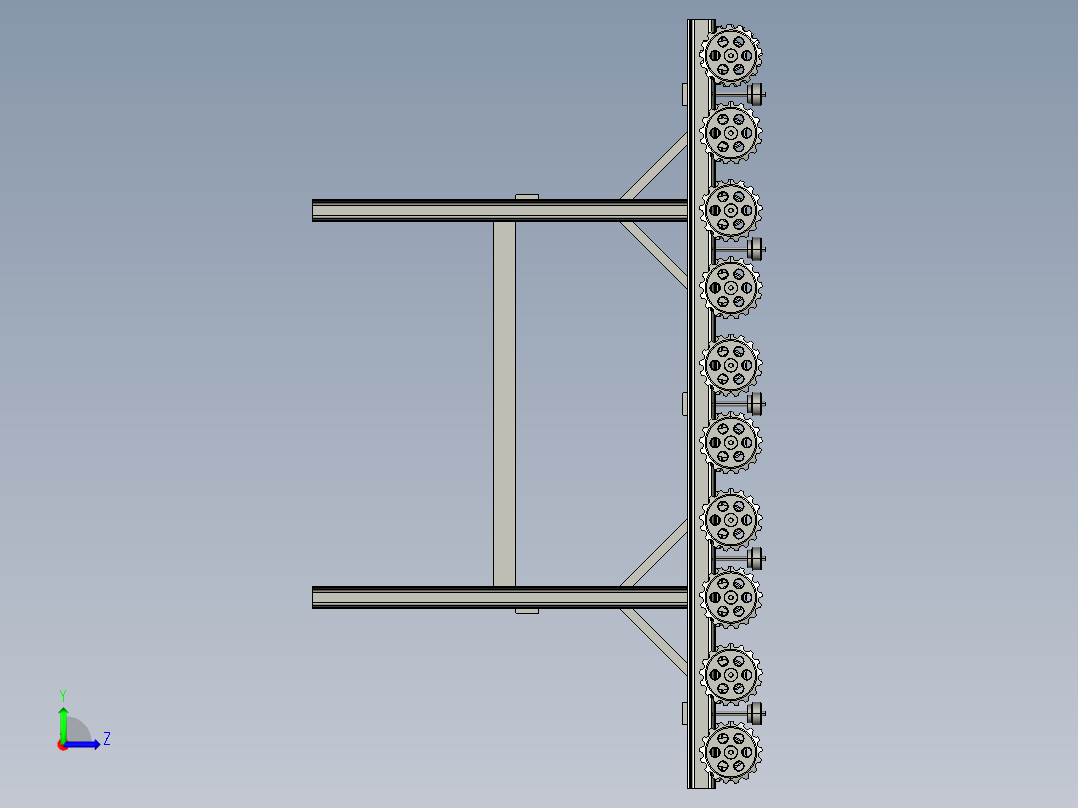 滚筒式输送机（cad+pro+说明书）左视图