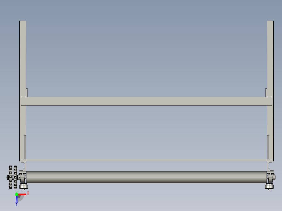 滚筒式输送机（cad+pro+说明书）俯视图