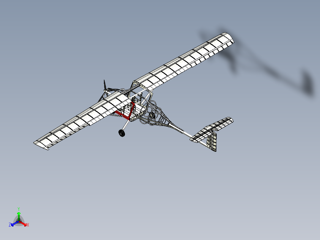 Aircraft <span style='color: red'>Structure</span>单人飞机<span style='color: red'>结构</span>模型3D图纸 STP图纸