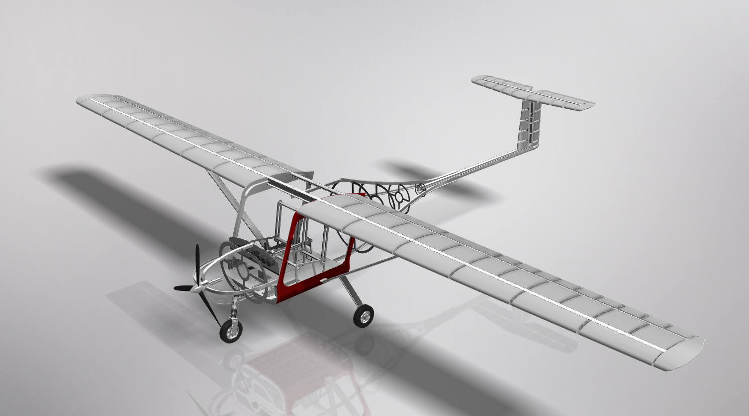 Aircraft Structure单人飞机结构模型3D图纸 STP图纸