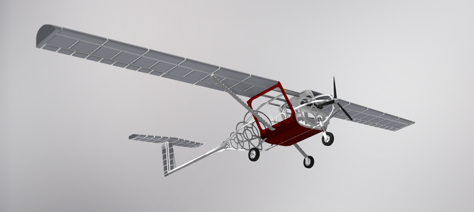 Aircraft Structure单人飞机结构模型3D图纸 STP图纸