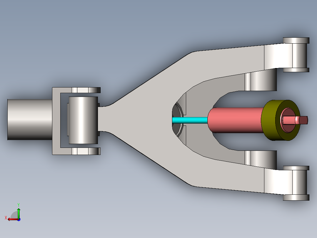 汽车悬架系统后视图
