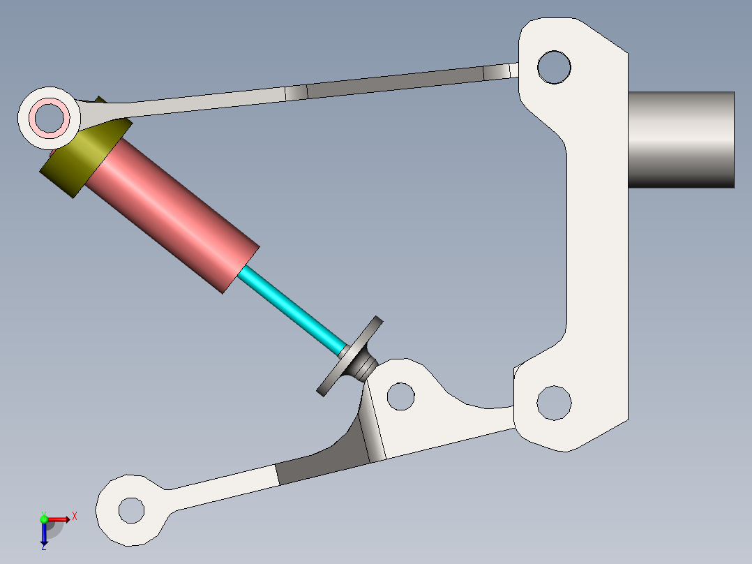 汽车悬架系统俯视图