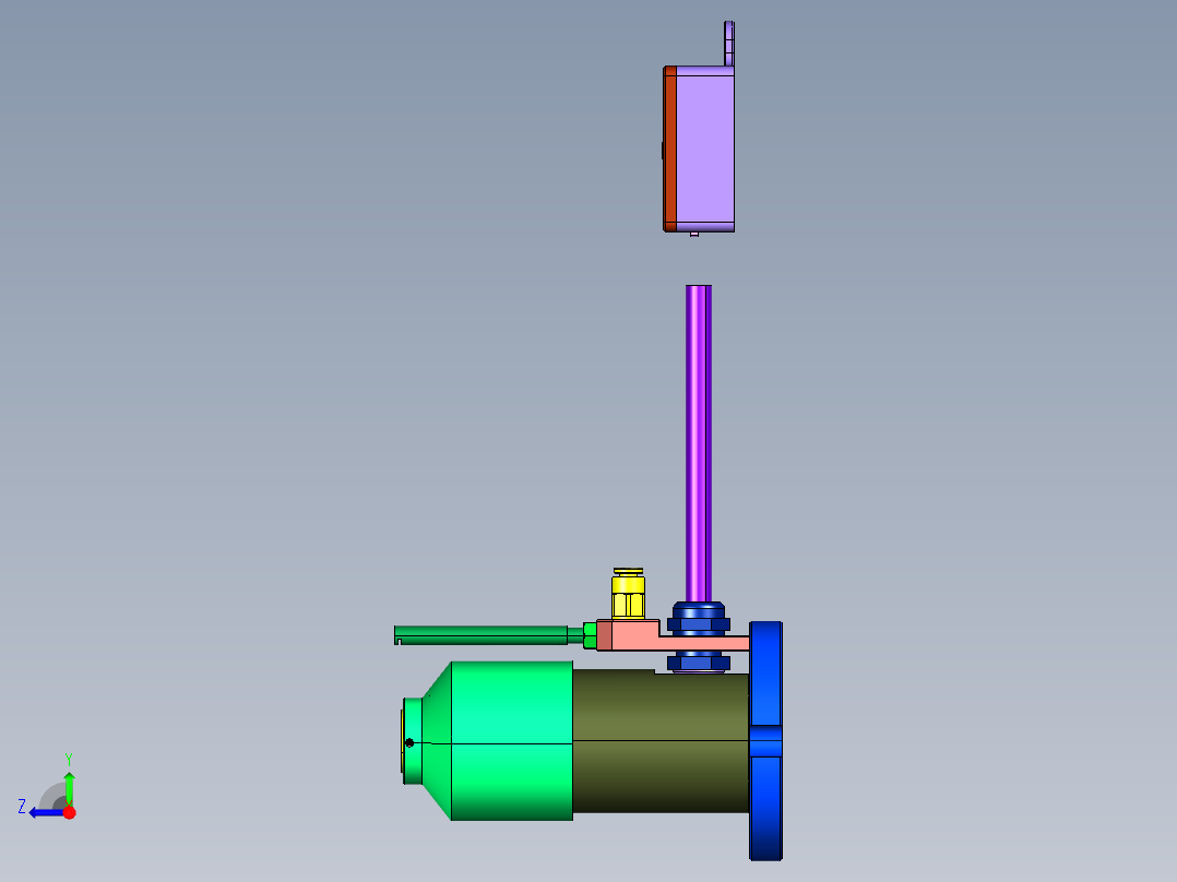 cnc数控中心测量对刀器右视图