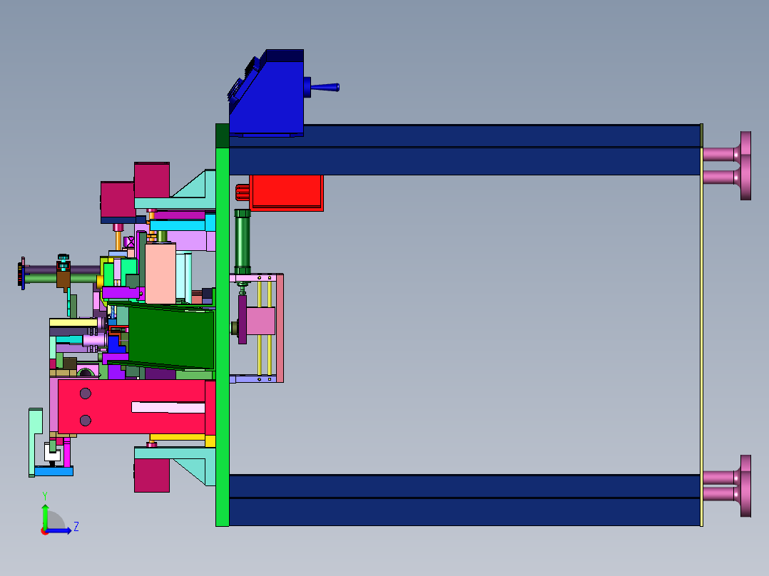 气动式散装电容剪脚机左视图