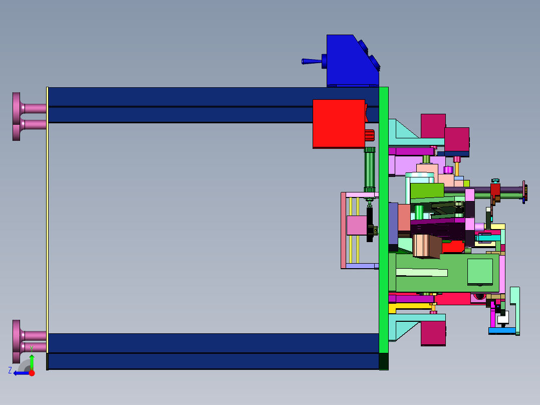气动式散装电容剪脚机右视图