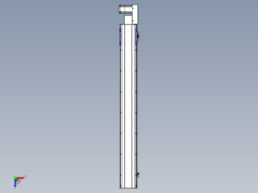 同步带滑台-半封闭B17H-L50-S1300-R-P75-D3俯视图
