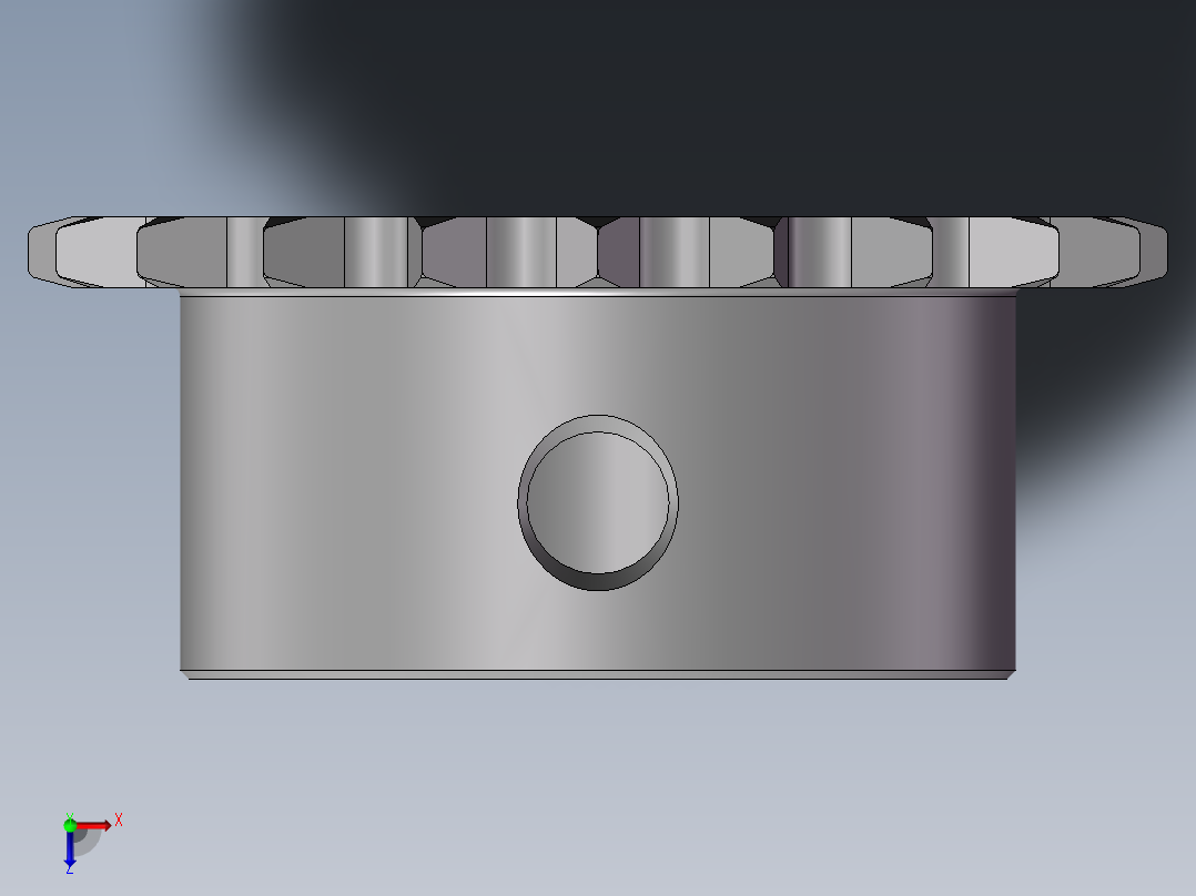 S25 链惰轮轮俯视图