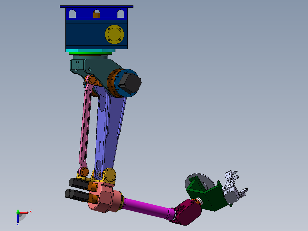 六轴机器人（六轴机械手）俯视图