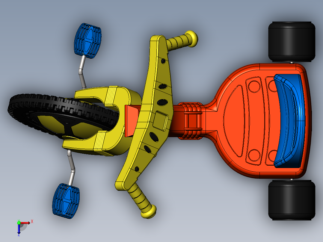 儿童三轮车-2--sw俯视图