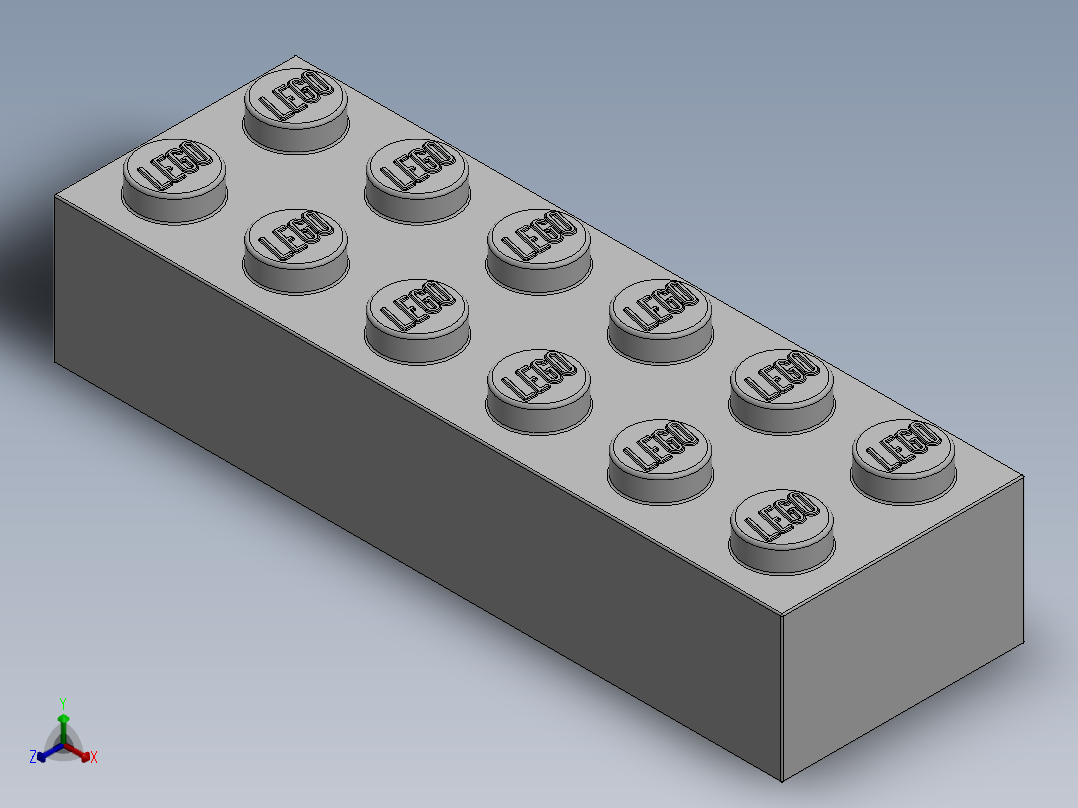 乐高套装 4421基本积木-4181142 - 2456 - 44237 White Brick 2 x 6.SLDPRT