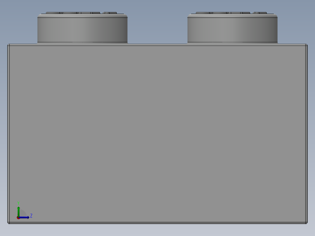 乐高套装 4421基本积木-4181142 - 2456 - 44237 White Brick 2 x 6.SLDPRT左视图