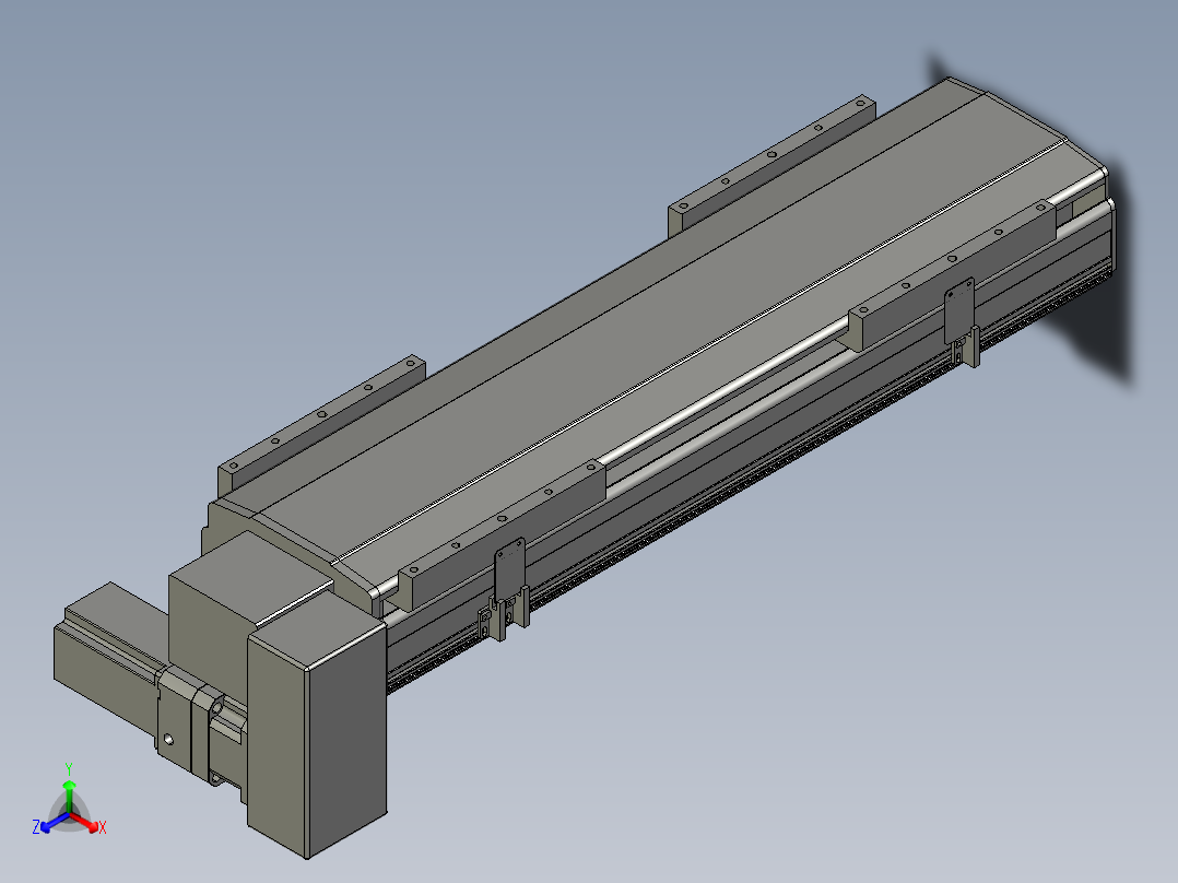 直线模组LHB21-L40-S500-RD设计图纸正等轴测图