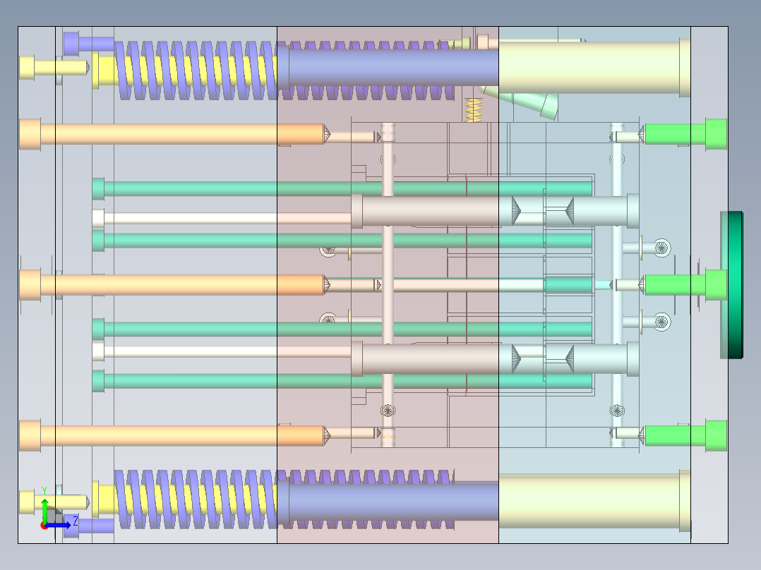 Q379-多功能牙刷盒注塑模具设计【三维UG】左视图