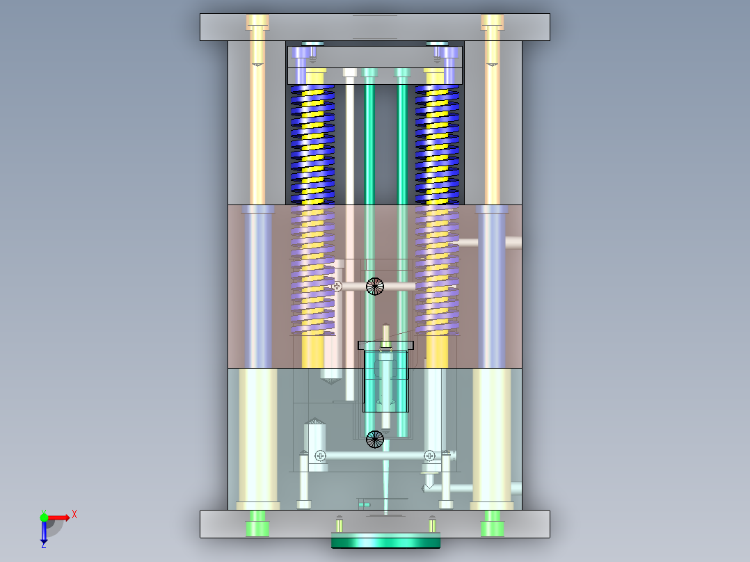 Q379-多功能牙刷盒注塑模具设计【三维UG】俯视图