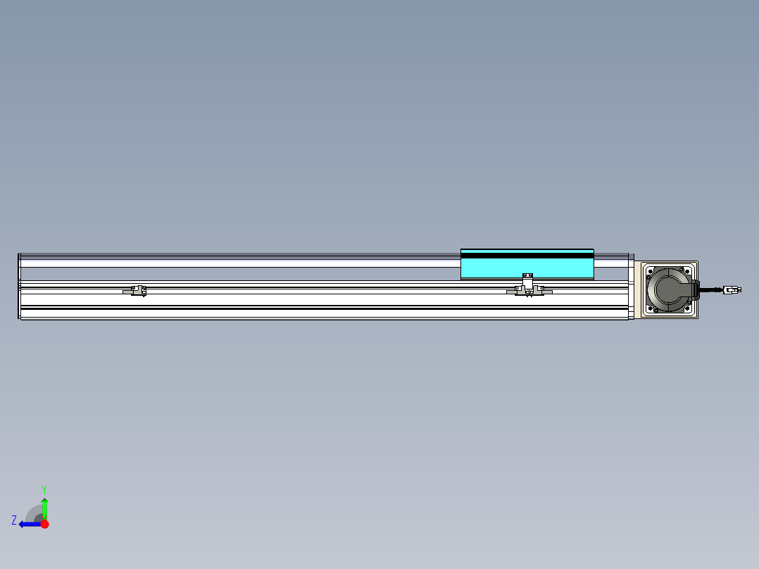 同步带滑台-半封闭B22-L100-C-S650-R-P75-D3-N5右视图